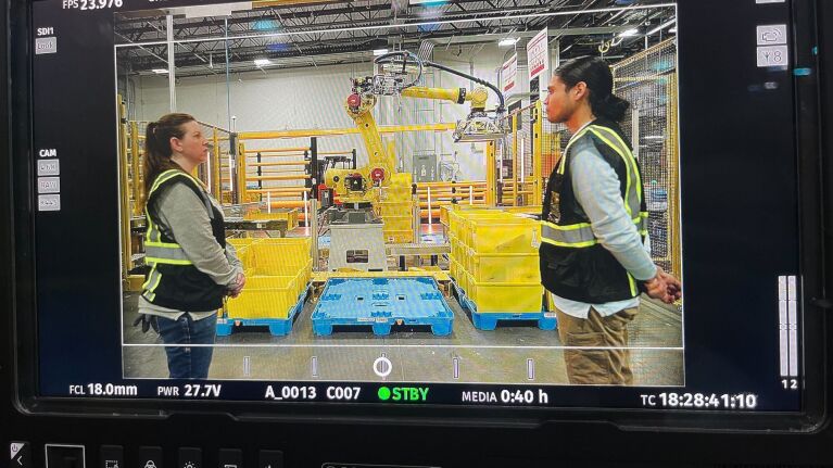 Kathy Colbenson, an Amazon employee, goes behind the scenes of her commercial.