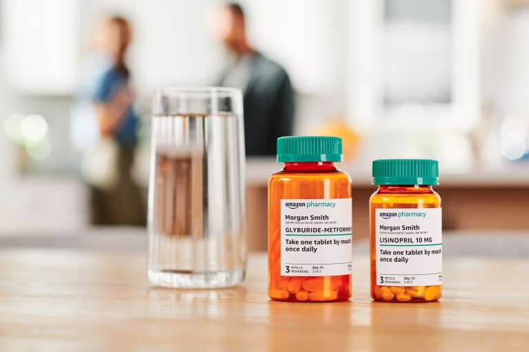 Amazon pharmacy prescription bottle.